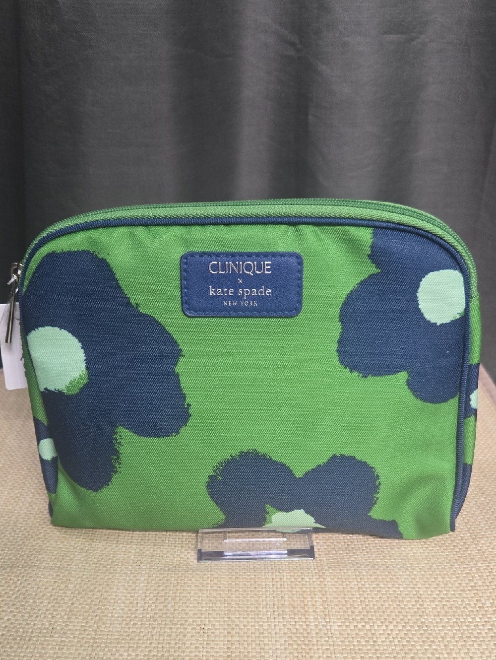 Clinique x Kate Spade Green Floral Cosmetic Pouch